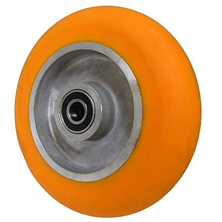 Casterhq 5"x2" Orange Crown Tread Polyurethane ON Aluminum CORE, 900 lbs Ca CB-UAO521